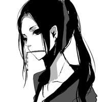 素描黑白漫画头像女生