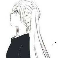 手绘动漫黑白女头像,黑白手绘动漫女孩头像,女生手绘动漫黑白头