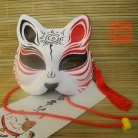 狐狸面具卡通头像,狐狸与面具的寓意,狐狸手工卡纸面具