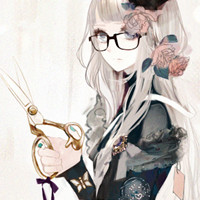 时尚可爱卡通头像,飘逸的长发白色的脸庞真可爱