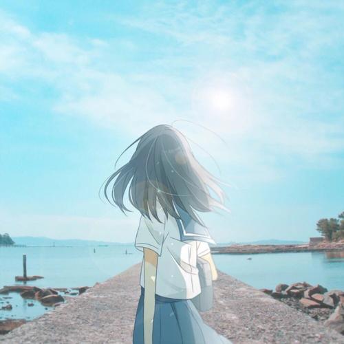 长发背影女神头像