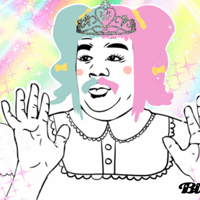 唯美卡通小女生浪漫微信轻缓的风带着诉说的欲望