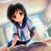 动漫灰色女生头像黑白色困惑着我