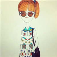 戴眼镜的双马尾萌萌哒女生九连拍微信头像卡通