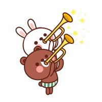 萌萌哒可爱情侣头像卡通最新版好想和你一起吹喇叭唱歌