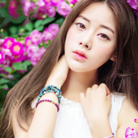 花丛妩媚美女头像,高清好