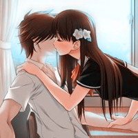 卡通亲吻动态图微信头像