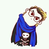 脖子歪着的卡通人物头像