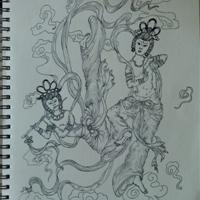 一组非常漂亮的素描头像