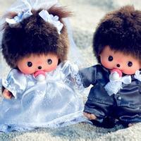 情侣蒙奇奇公仔6个人偶套