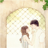 手绘浪漫情侣头像复古风最美的承诺是这辈子我陪你