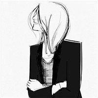 微信群用的,爱素描,速写的朋友用的手绘黑白卡通头像女生