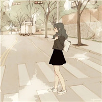 复古风微信情侣手绘头像图片大全集陪你数秋天的叶白头偕老