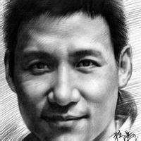 素描老人34面像