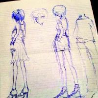 画中女孩细腰大长腿图