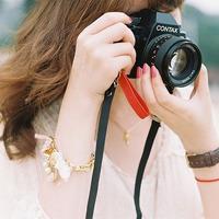 拍照的微信头像女生拿相机的阳光女生头像