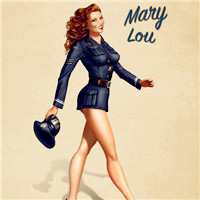 手绘复古时尚俏女郎个性