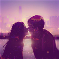 唯美意境情侣微信头像相处融洽浪漫的男女两人在一起的图片