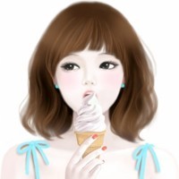 大爱的甜美淡然手绘个性头像原来记忆是一张挂满风铃的卷帘