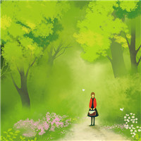 四季如画唯美意境手绘插画头像