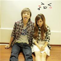 00后个性带字情侣头像