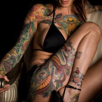 女生头像欧美纹身性感又霸气的,让你感觉视觉盛宴