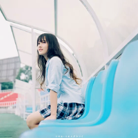 小清新森系美女头像,穿着超短裙白上衣太美丽了