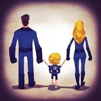 一家人幸福背影微信头像