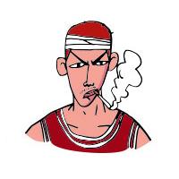 微信NBA球星抽烟卡通头像