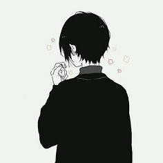 微信很可爱的黑暗色铅笔画女孩头像_微信头像