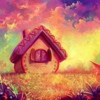 唯美好看的小房子油画微信头像