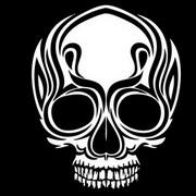 黑白骷髅微信头像