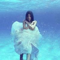 水底婚纱照唯美头像