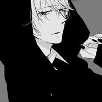 微信黑白萌动漫头像男生