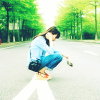 唯美意境女生头像我的心里都是有你留下的痕迹