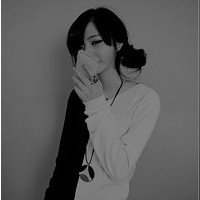 伤感黑白意境女头像那即将落下的眼泪